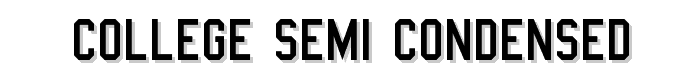 College Semi condensed font